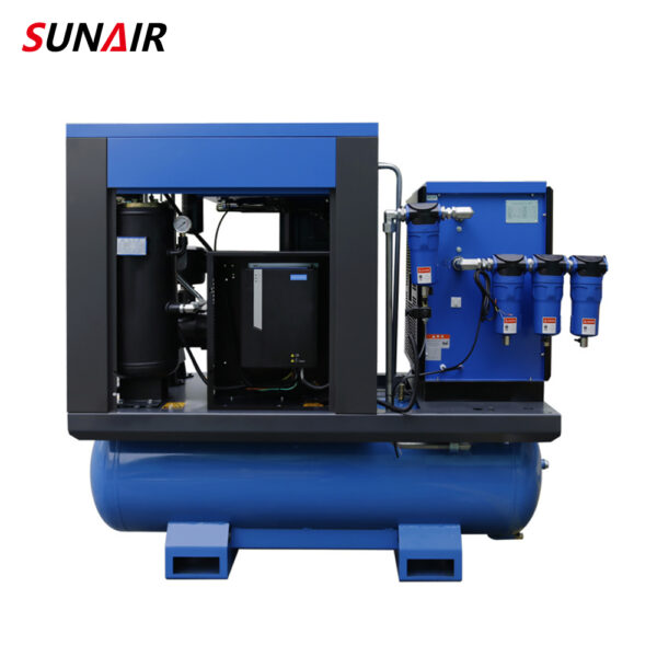 30HP Rotary Screw Air Compressor 8bar 10bar All in One Screw Air-Compressor Machine with Dryer Tank - Image 4