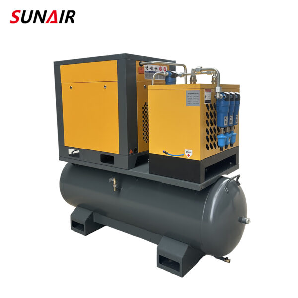 7.5kw 10HP 4-in-1 Industrial 12bar Air Dryer Screw Air Compressor - Image 3