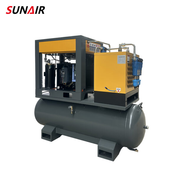 High Quality Factory Sales 7.5kw 4-in-1 Frequency Conversion Screw Air Compressor - Image 6