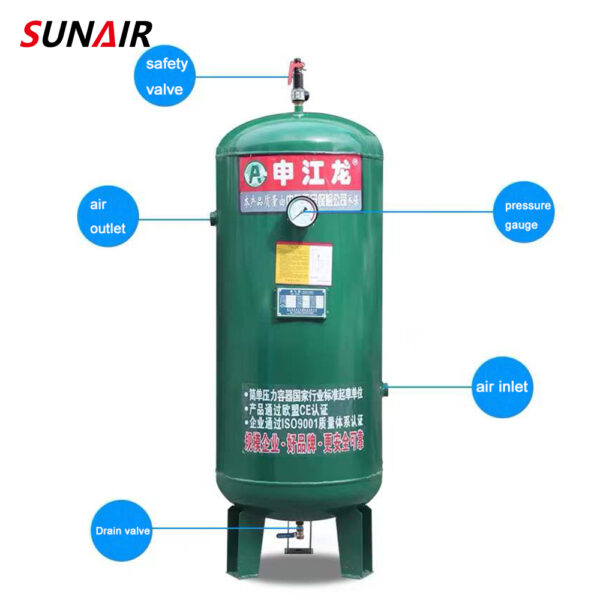 Factory Direct Sale 300Litre 13Bar 16Bar Air Receiver Tank