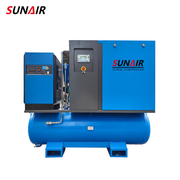Energy Saving 11 Kw 15HP All in One 4 in 1 380V Silent Screw Air Compressor
