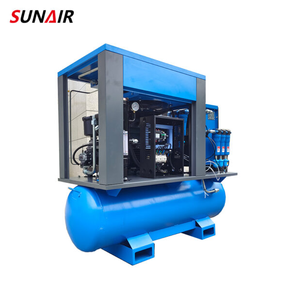 Energy Saving 11 Kw 15HP All in One 4 in 1 380V Silent Screw Air Compressor - Image 3