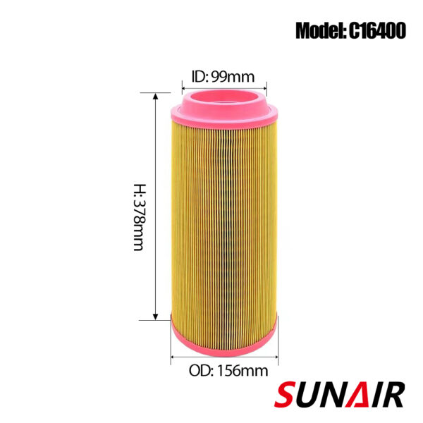Filter Element C16400 Air Filter Housing Compressor Spare Parts C16400 Air Filter Element