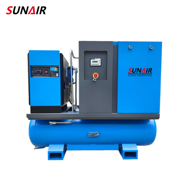 7.5kw 10HP Industrial Air-Compressors 4 in 1 All-in-One Rotary Screw Air Compressor for Laser Cutting