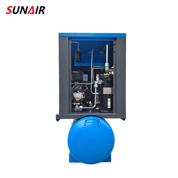 High Quality 7.5kw 10HP All in One Screw Air Compressor Mounted on 240L Air Tank Air Compressor - Image 4