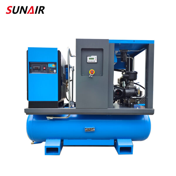 High Quality 7.5kw 10HP All in One Screw Air Compressor Mounted on 240L Air Tank Air Compressor - Image 2