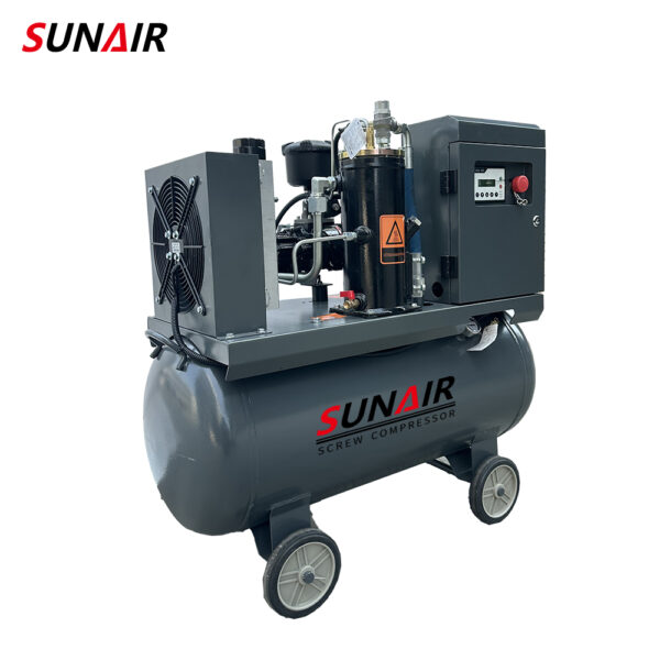 Portable Screw Air Compressor with Air Tank 3kw 4HP Two in One High Efficiency Silent Screw Air Compressor - Image 2
